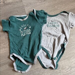 NFL Philadelphia Eagles Kids One Piece Set - Green and Gray